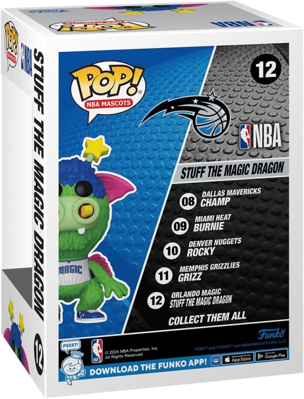 Funko POP! NBA: Mascots - Orlando - Stuff The Magic Dragon - Collectable Vinyl Figure - Gift Idea - Official Merchandise - for Kids & Adults - Sports Fans - Model Figure for Collectors and Display