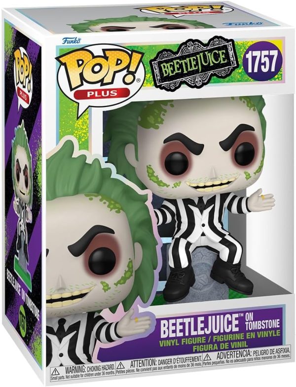 Funko Pop Plus: Beetlejuice - Beetlejuice on Tombstone - Collectable Vinyl Figure - Gift Idea - Official Merchandise - Toys for Kids & Adults - Comedy Fans - Model Figure for Collectors and Display