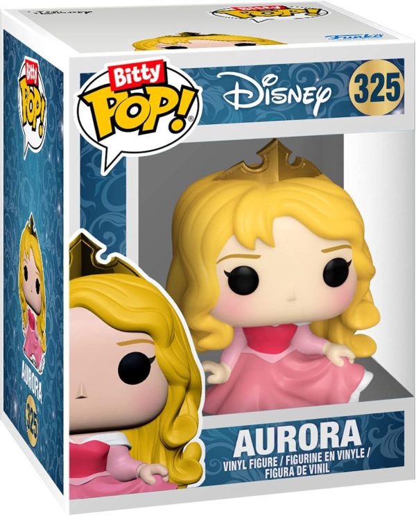 Funko Bitty Pop Disney Princesses - Cinderella. Snow White. Aurora and A Surprise Mystery Mini Figure - 0.9 Inch (2.2 Cm) Collectable - Stackable Display Shelf Included - Gift Idea