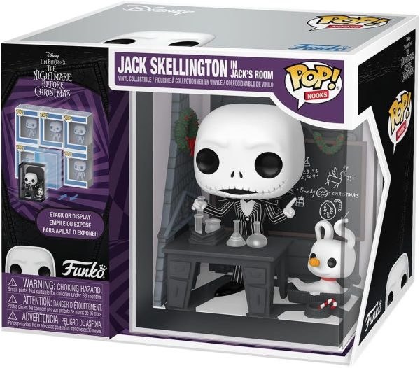 Funko Pop! Nooks: The Night Before Christmas - Jack Skellington in Jack's Room? - Collectable Vinyl Figure - Gift Idea - Official Merchandise - Toys for Kids & Adults - Disney Fans - Displayable