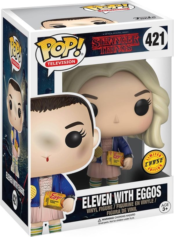 Funko Pop Stranger Things Eleven with Eggos Vinyl Figure. Styles May Vary - with/Without Blonde Wig.Multicolor.Standard.13318 - Collectable Vinyl Figure - Gift Idea - Official Merchandise