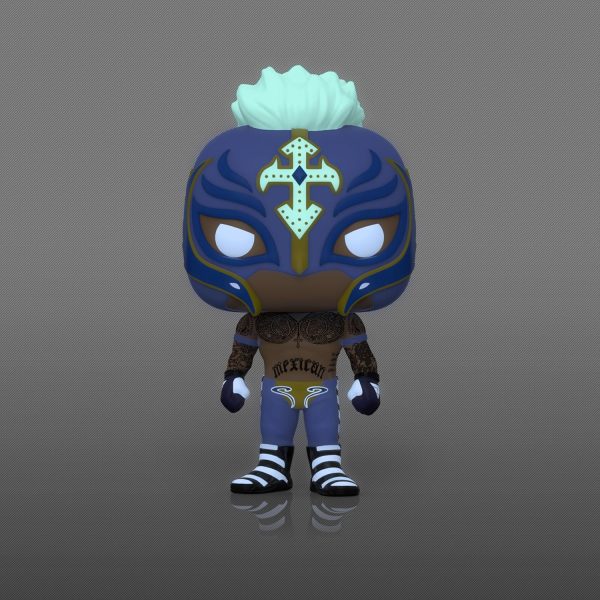 Funko POP WWE: Rey Mysterio. Glow in The Dark. Amazon Exclusive. Multicolor. (58784)