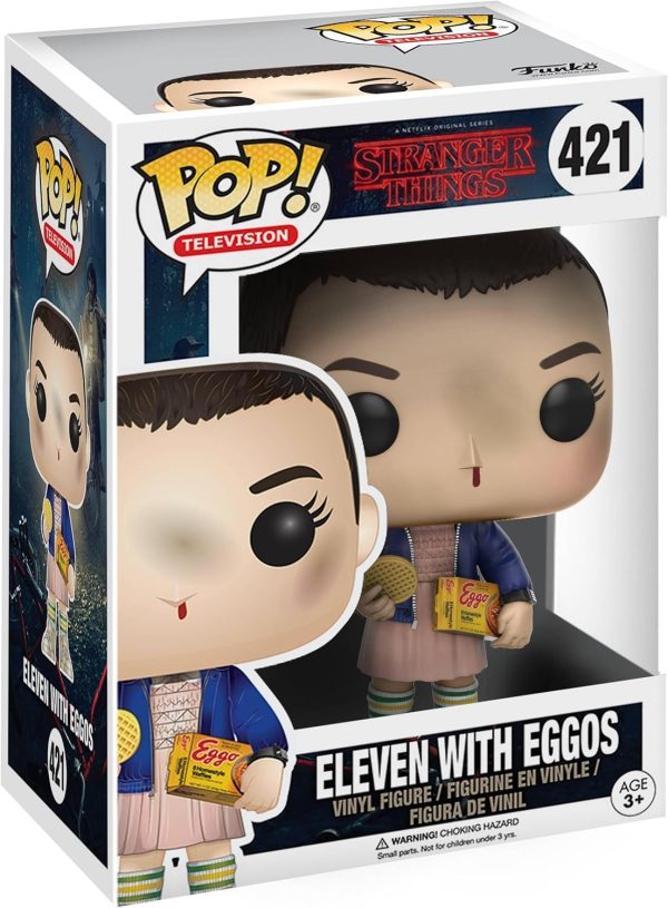 Funko Pop Stranger Things Eleven with Eggos Vinyl Figure. Styles May Vary - with/Without Blonde Wig.Multicolor.Standard.13318 - Collectable Vinyl Figure - Gift Idea - Official Merchandise