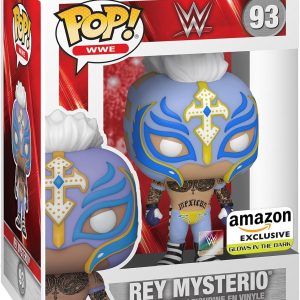 Funko POP WWE: Rey Mysterio. Glow in The Dark. Amazon Exclusive. Multicolor. (58784)