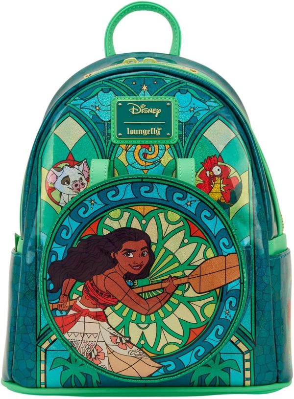 Loungefly Disney Princess Stained Glass Collection: Moana Mini-Backpack. Amazon Exclusive