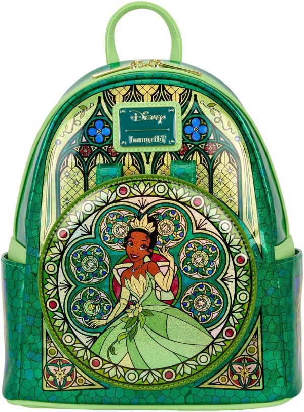 Loungefly Disney Princess Stained Glass Collection: Tiana Mini-Backpack. Amazon Exclusive