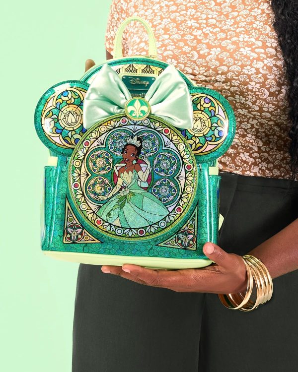 Loungefly Disney Princess Stained Glass Collection: Tiana Mini-Backpack. Amazon Exclusive